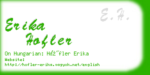 erika hofler business card